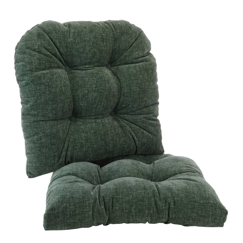 Klear Vu Gripper Overstuffed Universal Non-Slip Dining Chair Cushions - Green