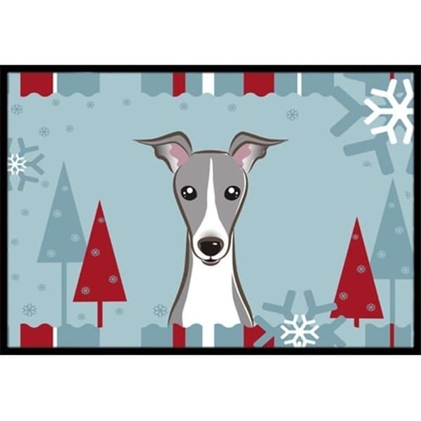 Carolines Treasures BB1732MAT Winter Holiday Italian Greyhound Indoor & Outdoor Mat 18 x 27 in.