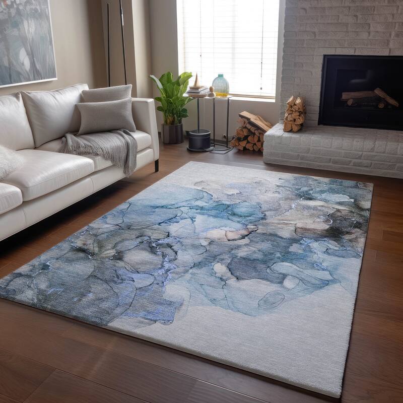 Premium Washable Super Soft Contemporary Watercolor Mayfield Rug