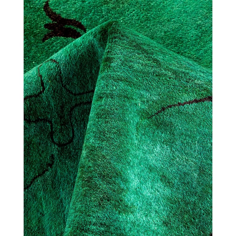 Contemporary Overdyed Wool Hand Knotted Area Rug - 9' 4" x 12' 0"