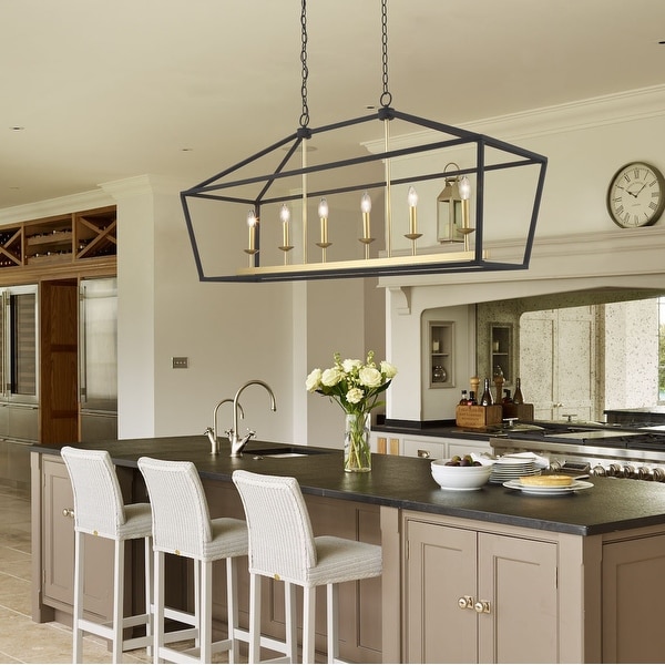 Carmen 6 light kitchen island pendant top