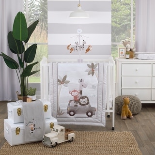 Cuna Corral NoJo Little Love By Jungle Ride Gris, Blanco Y Café
