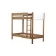 preview thumbnail 9 of 8, Twin Over Twin Bunk Bed with Plush Teddy Fleece Headboard and Rubber Wood Frame Safety Guardrails & Ladder (250lb Capacity)