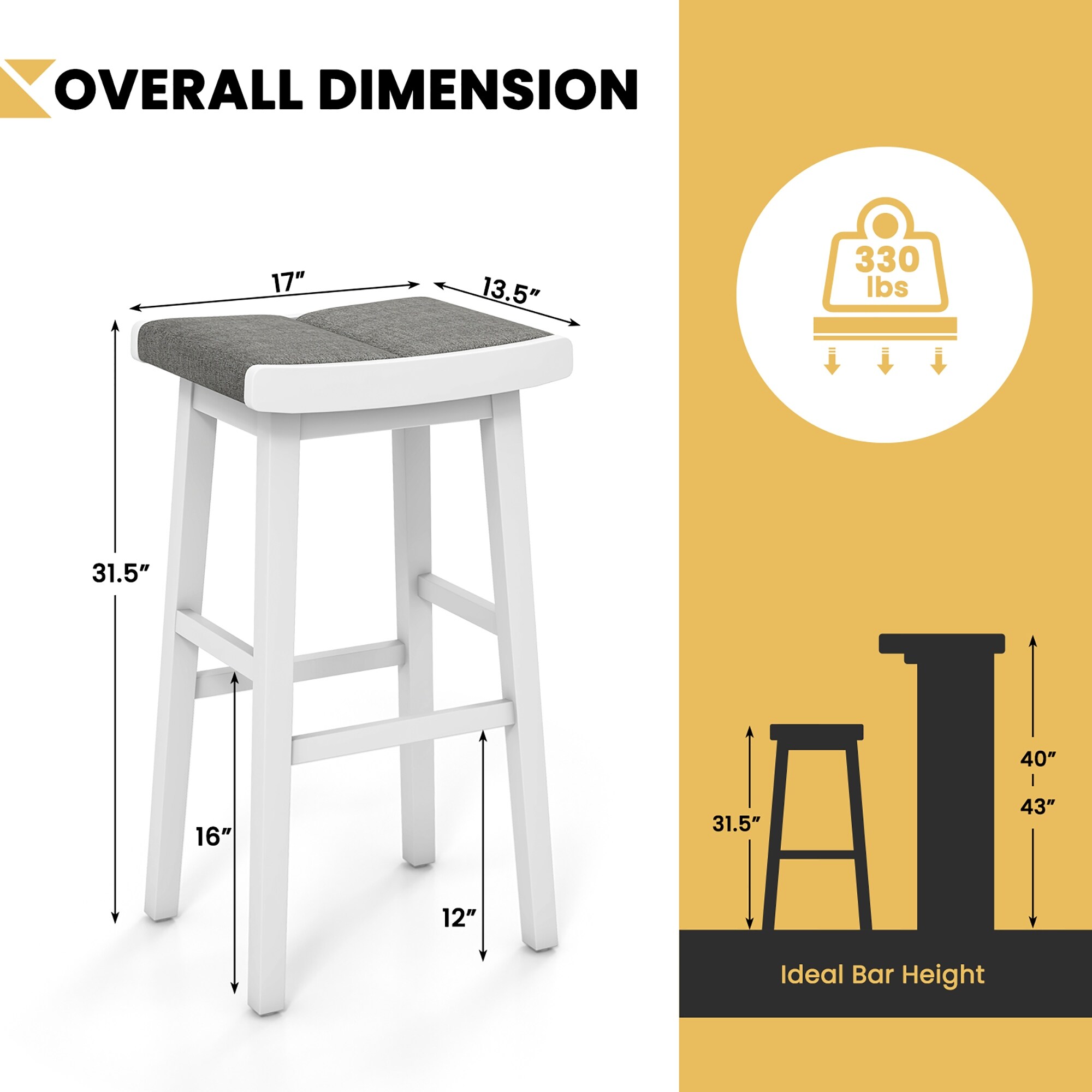 Ideal bar counter height best sale