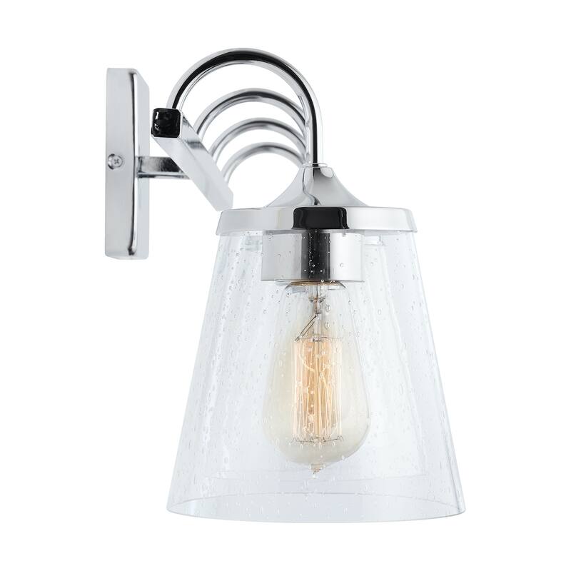 Jayne 4-light Bath/ Vanity Fixture w/ Clear Seeded Glass