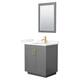 Option Dark Gray, Gold Trim, Giotto Quartz Top