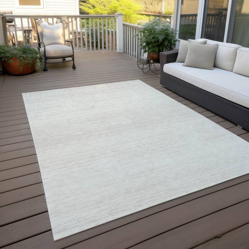 Machine Washable Indoor/ Outdoor Chantille Ombre Rug - Ivory - 9' x 12'