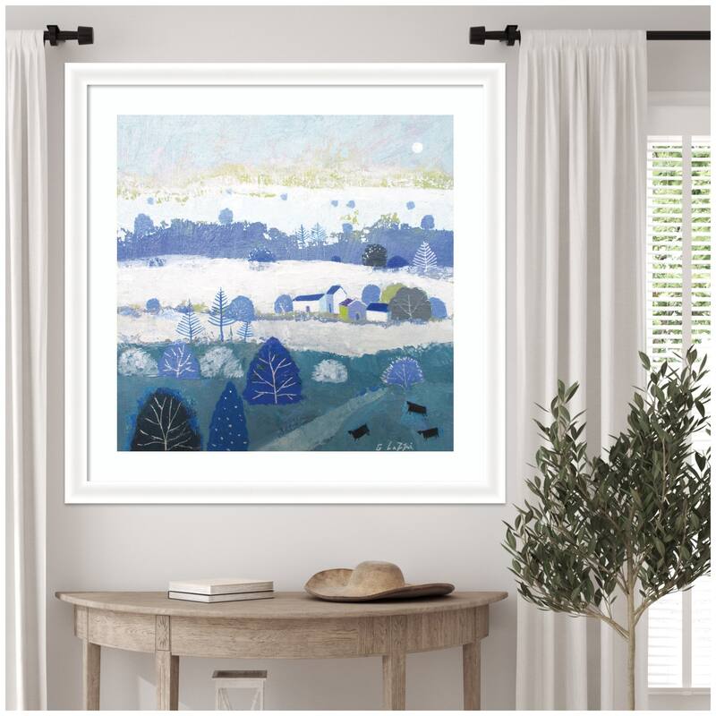 Kate and Laurel Framed Art Winter Dales by Guilana Lazzerini