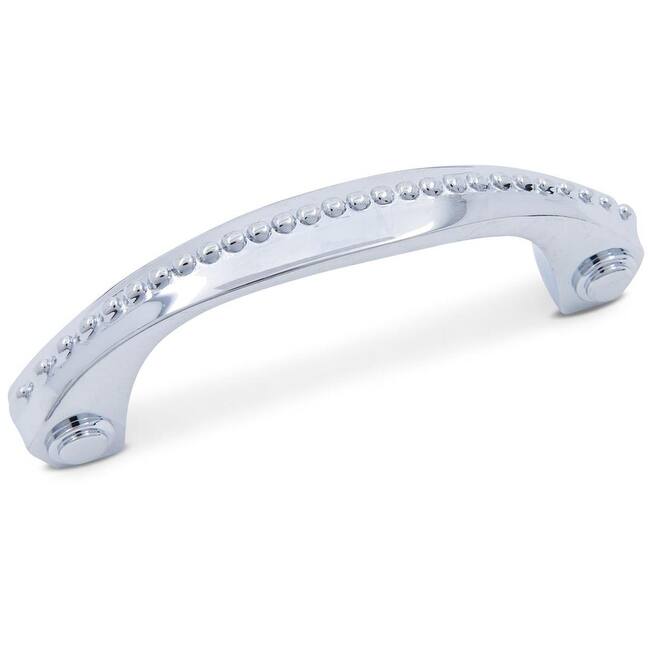 RK International CP 2617 Beaded 3" Center to Center Solid Metal Regal - Chrome