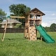 preview thumbnail 2 of 11, Backyard Discovery Lightning Ridge Cedar Wood Swing Set, Slide, Deck - 12'5" x 14'0"