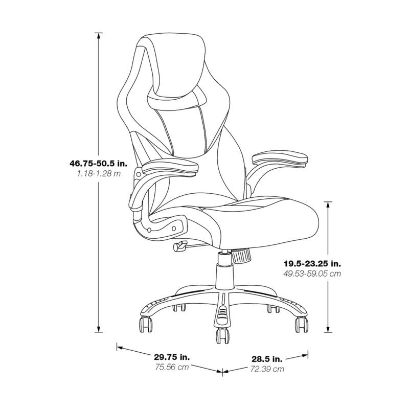 Oversite Gaming Chair in Faux Leather with Color Accents