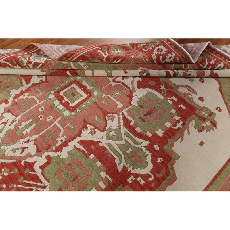 Heriz Serapi Turkish Oriental Traditional Area Rug Wool Hand-knotted - 9'9" x 13'0"