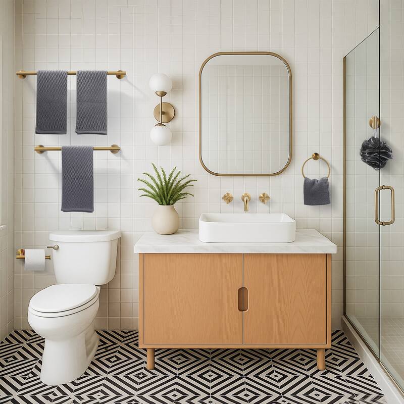 WOWOW 6-Piece Bath Hardware Set with Mounting Hardware