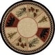 preview thumbnail 6 of 7, American Destination Cades Cove Lodge Area Rug 5'3" Round - Multi