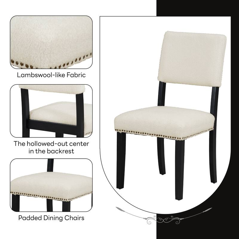Modern 5-Piece Round Dining Table Set Pedestal Kitchen Table Set with 4 Upholstered Dining Chairs