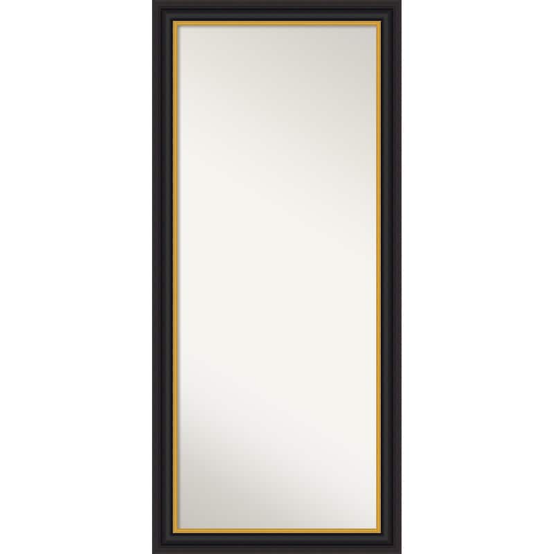 Sierra Non-Beveled Wood Framed Full-Length Floor Leaner Mirror