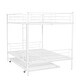 preview thumbnail 11 of 15, Multifunctional Full over Full Metal Bunk Bed With Trundle,Save Space or Split Into 2 Beds