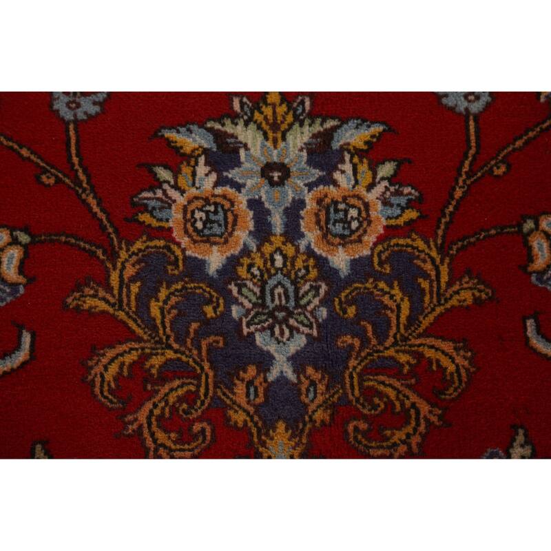 Traditional Floral Shahreza Persian Area Rug Hand-knotted Wool Carpet - 10'4" x 13'10"