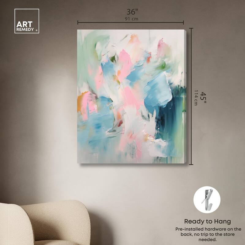 Neon Breeze I Canvas by Art Remedy, Gallery Wrapped