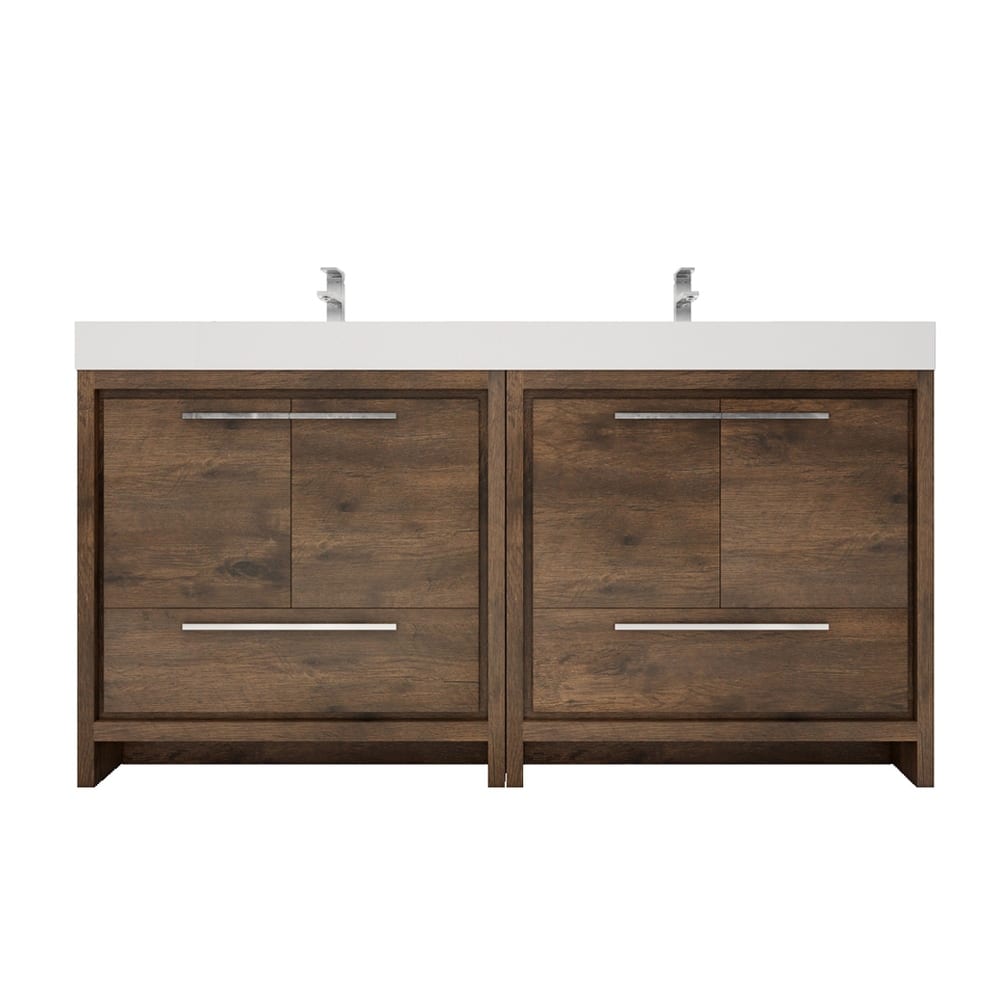 Dove 72'' Freestanding Vanity with Double Reinforced Acrylic Sink