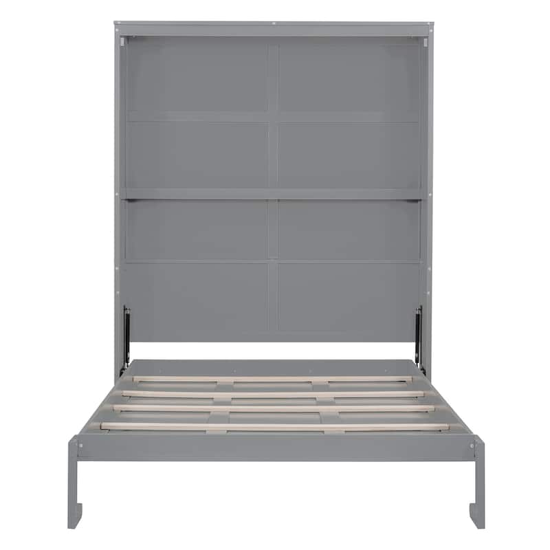 Queen Murphy Bed with Shelves