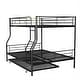 preview thumbnail 5 of 9, Full XL Over Queen Metal Bunk Bed with Trundle