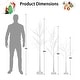 preview thumbnail 9 of 17, 4FT & 5FT & 6FT Birch Christmas Tree Set, LED Lighted, Pack of 3