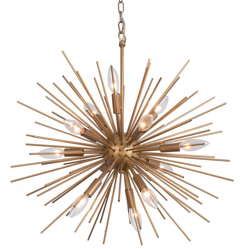 Valeria 12-light Shiny Bronze Sputnik Sphere Chandelier