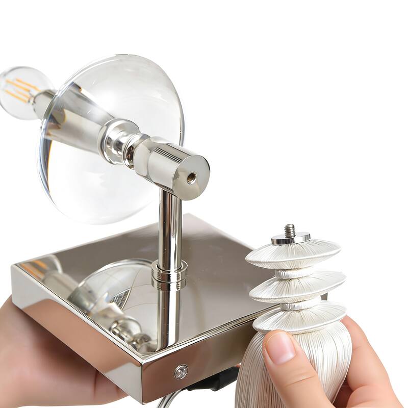 StyleCraft Marquette Tassel Wall Sconce - 5"W x 5"D x 14.5"H