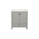 preview thumbnail 11 of 13, ABRUZZO 30" Freestanding Bathroom Vanity with Carrara Marble Top Solid Wood Frame Soft-Close Doors Undermount Ceramic Sink