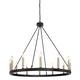The Gray Barn Highclere 12-light Wagon Wheel Chandelier - 40"x40"x35.93"