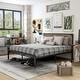 preview thumbnail 1 of 8, Furniture of America Aramana Industrial Two-tone Steel Platform Bed