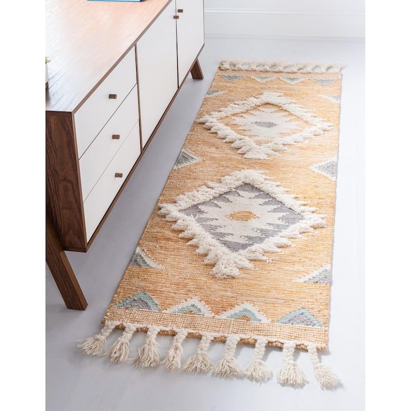 Southwestern/Lodge Izhobert Collection Area Rug - Yellow - 2'2"x6'