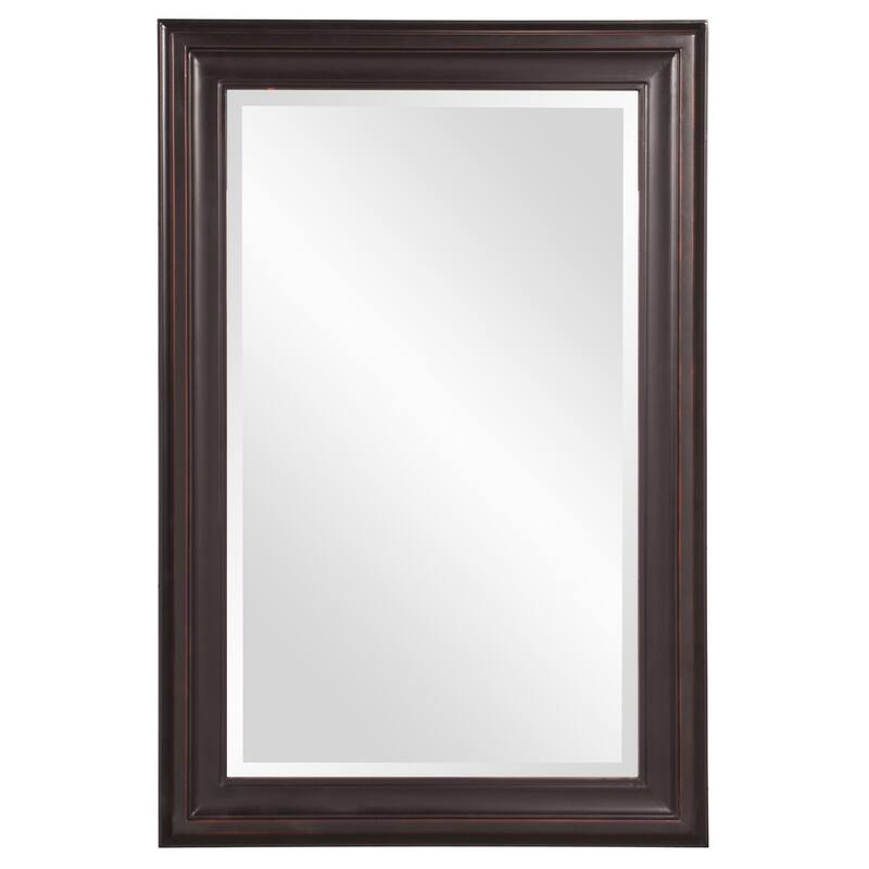 HomeRoots 33" Bronze Wood Accent Mirror - Brown