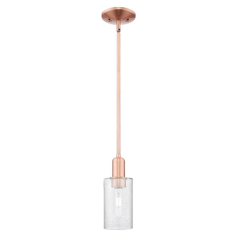 Innovations Lighting Endless Possibilities Arcadia - Clymer - 1 Light 4" Stem Hung Mini Pendant - Antique Copper/Seedy