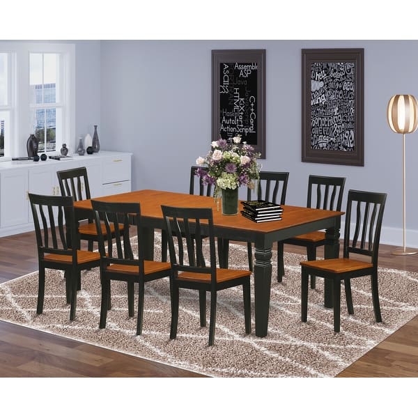 Shop 9 Piece Dining Set With 1 Logan Dining Table And 8 Dining