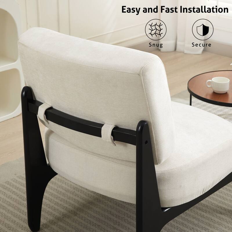 Modern Teddy Slipper Chair Armless Lounge Sofa