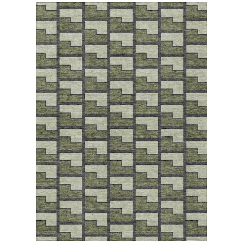 Machine Washable Indoor/ Outdoor Modern Cody Chantille Rug