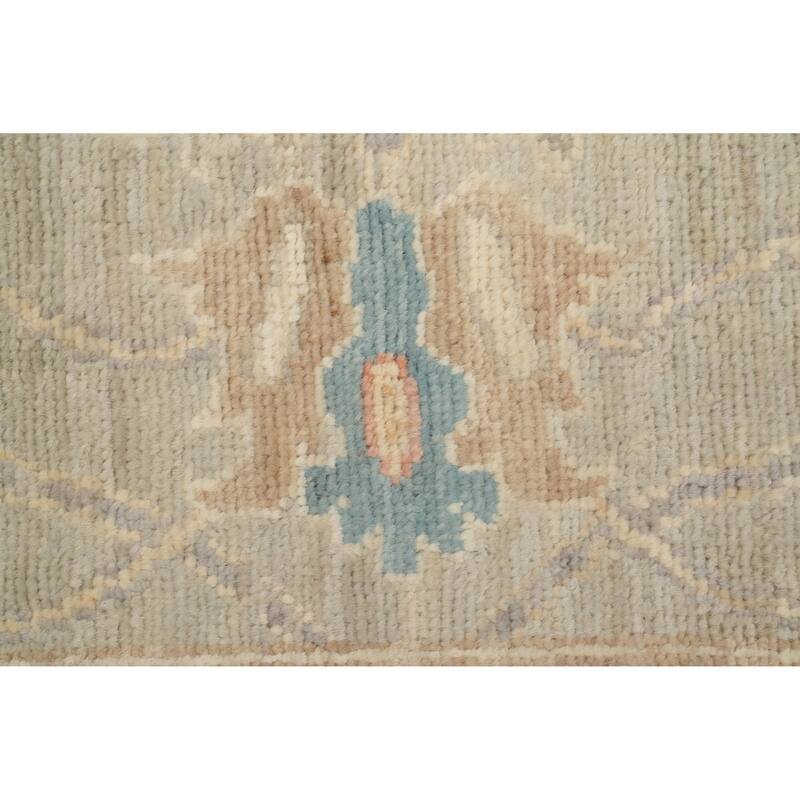Hand Knotted Oriental 100% Wool Carpet Transitional All-Over Greys & Charcoal Oushak Area Rug - 10' 0'' X 8' 0''