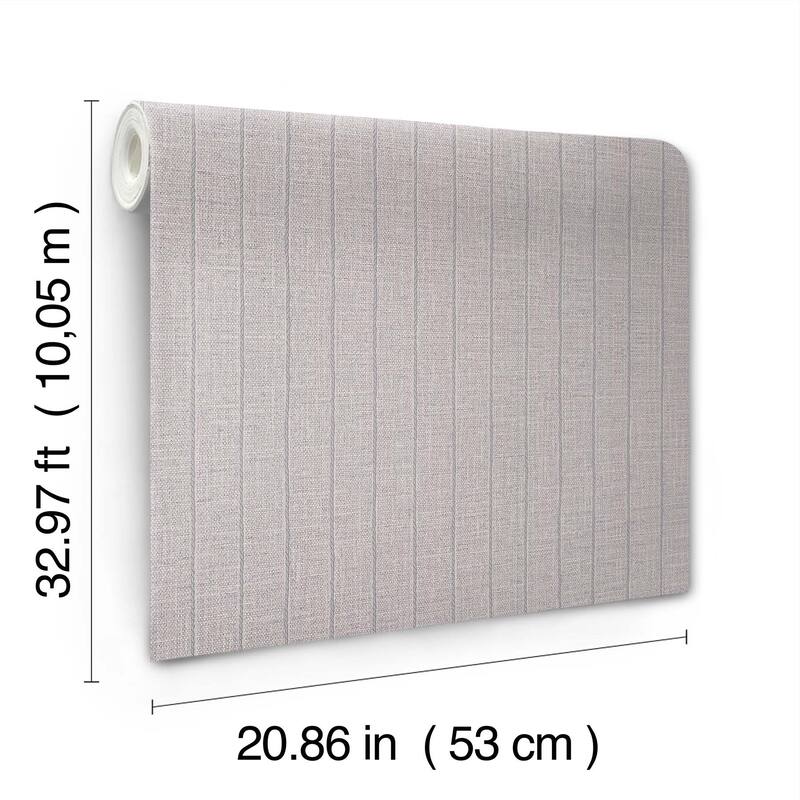 York Wallcoverings Cording Stripe Dove Grey Wallpaper