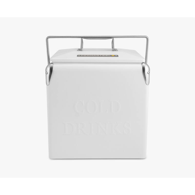 Permasteel 14-Qt Small Portable Cooler - White
