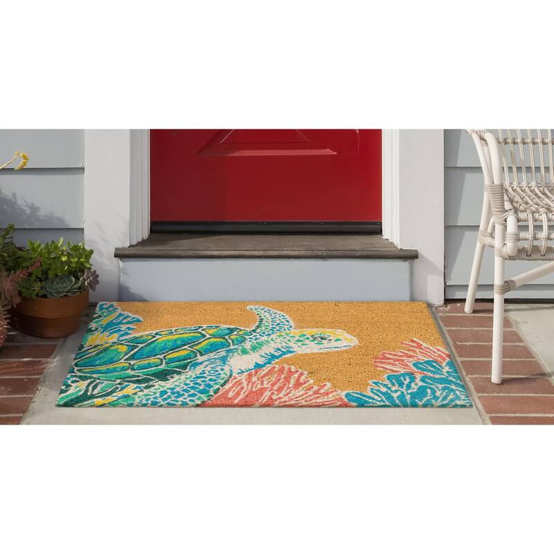 Liora Manne Sea Giant Coir Welcome Door Mat (1'6" x 2'6") - 1'6" x 2'6"