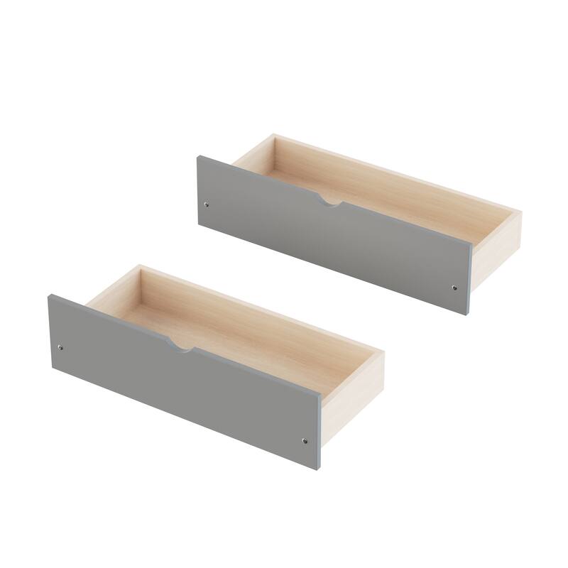 Twin Size L-Shape Daybed with 3 Pull-out Drawers, Wooden Corner Bed Frame with Storage Bookshelf