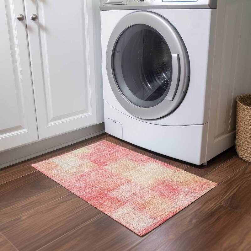 Machine Washable Indoor/ Outdoor Chantille Casual Ombre Rug
