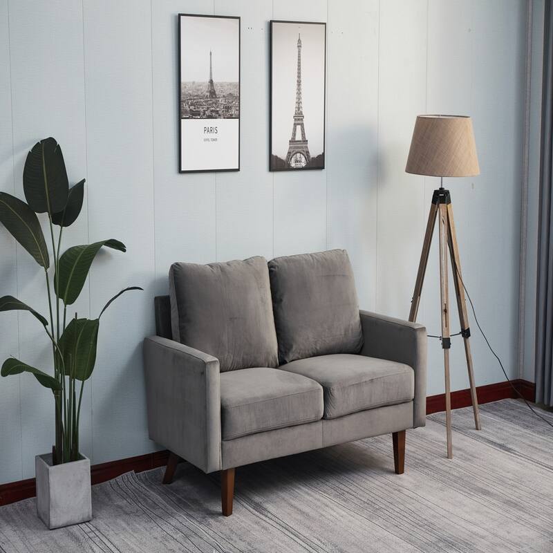 Luxury Sofa, Plush Microfiber, High-Density Foam Comfort