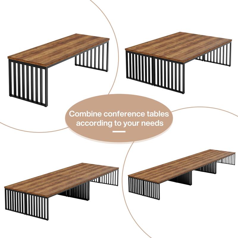 6.5 ft Conference Table, Small Conference Room Table - 2-pieces