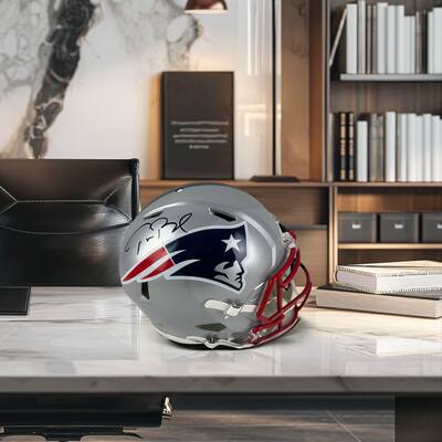 Tom Brady Signed Authentic Proline Split Patriots/ Buccaneers Helmet