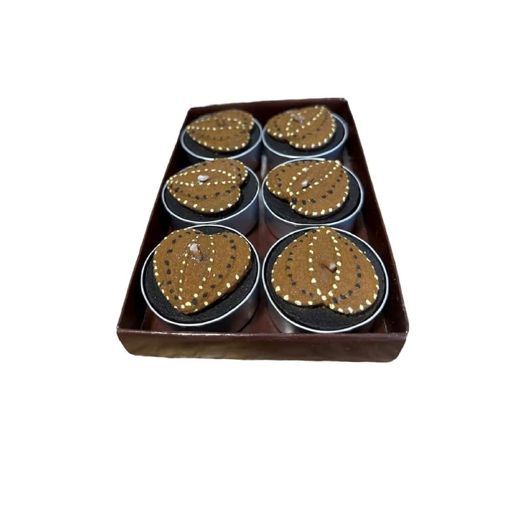 Tealight Set / 6 Choco Cookies- A