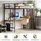 preview thumbnail 8 of 6, Metal Twin Size Loft Bed with Desk and LED Light, Power Outlet