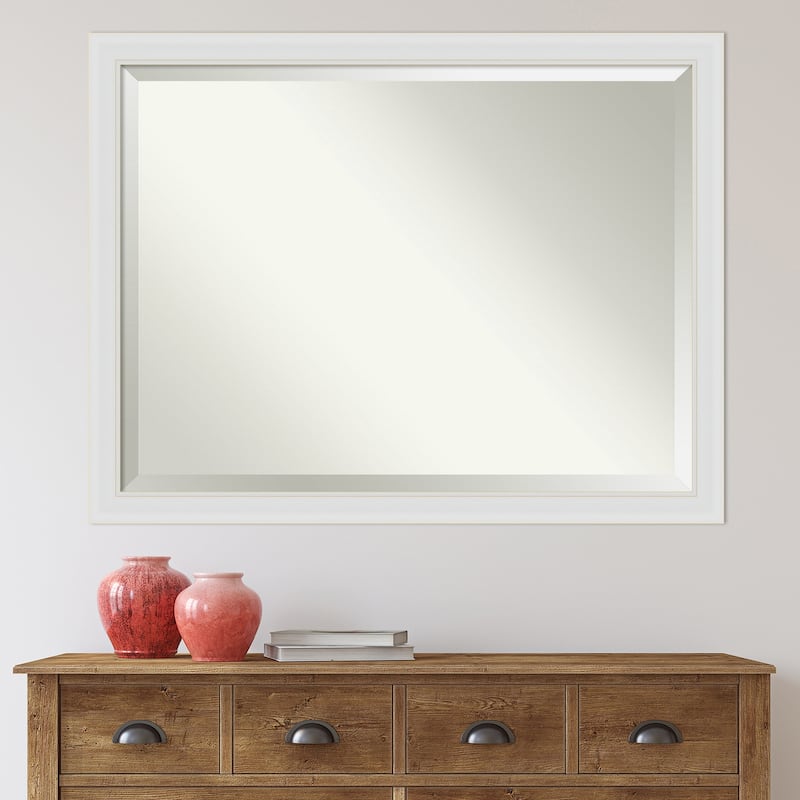 Beveled Wall Mirror - Flair Polished Nickel Frame